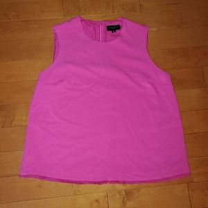 (L) Victoria Beckham Target Pink Zip Tank Top